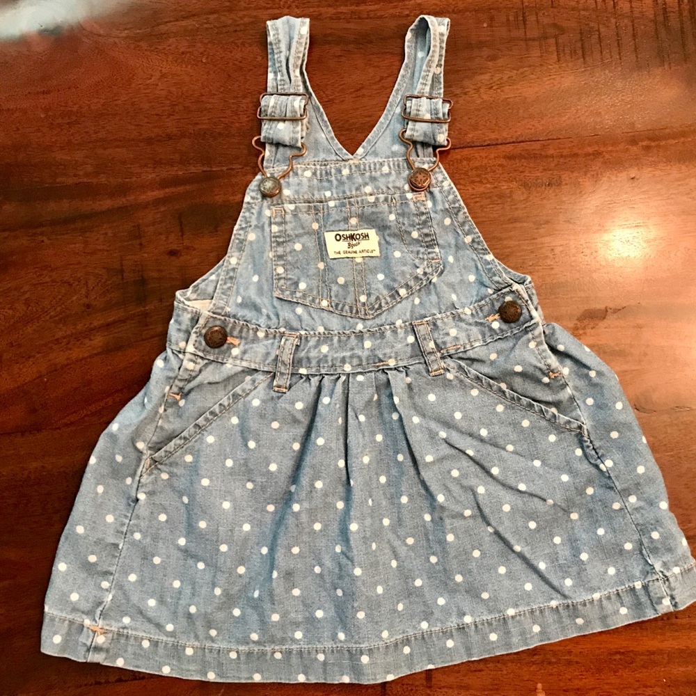 Girls OshKosh Overall Dress sz 24 months